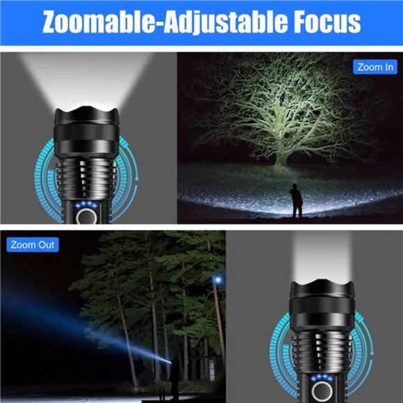 LED Flashlight, 90000 Lumens Super Bright Tactical Flashlight, - Picture 2 of 5